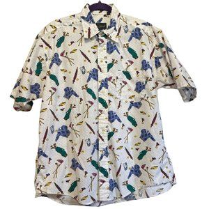 VTG V.L. Julian Single Needle Tailoring Golf Button-Down Shirt Cotton Men' Size
